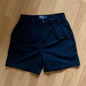 Ralph Lauren Pleated Navy Shorts